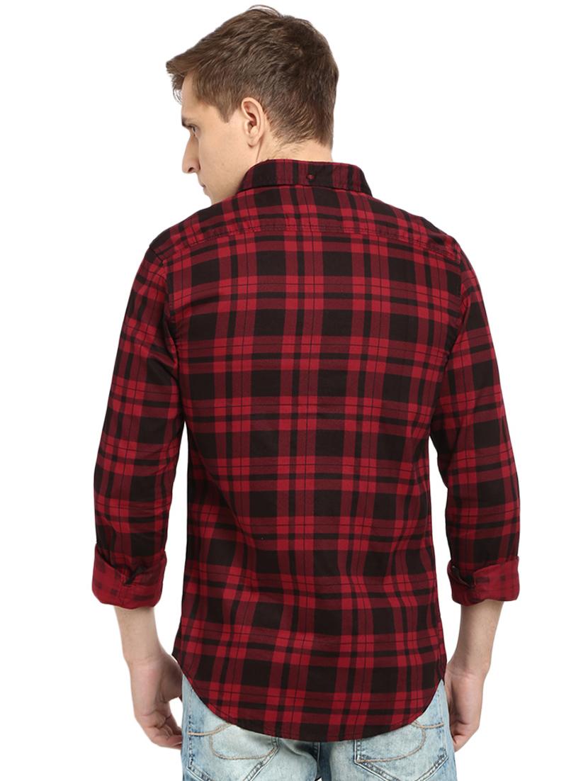 red checkered casual shirt - 16900193 - Zoom Image - 3
