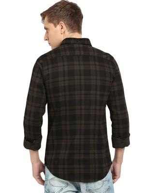 black checkered casual shirt - 16900195 - Standard Image - 3