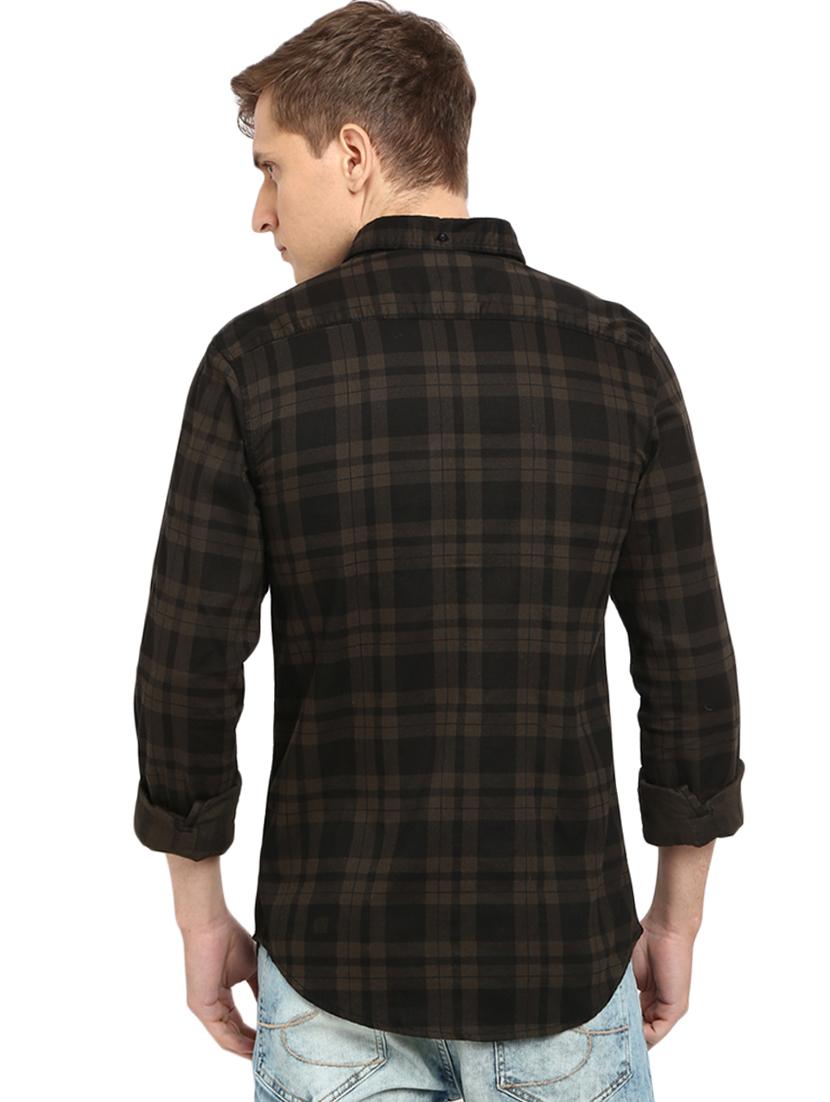 black checkered casual shirt - 16900195 - Zoom Image - 3