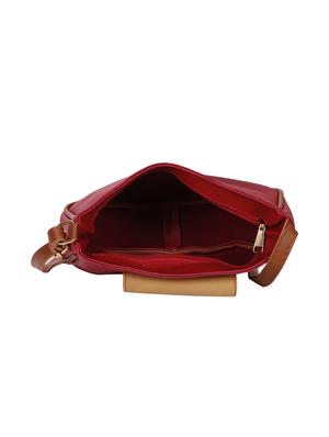 red leatherette (pu) regular sling bag - 16902208 - Standard Image - 3