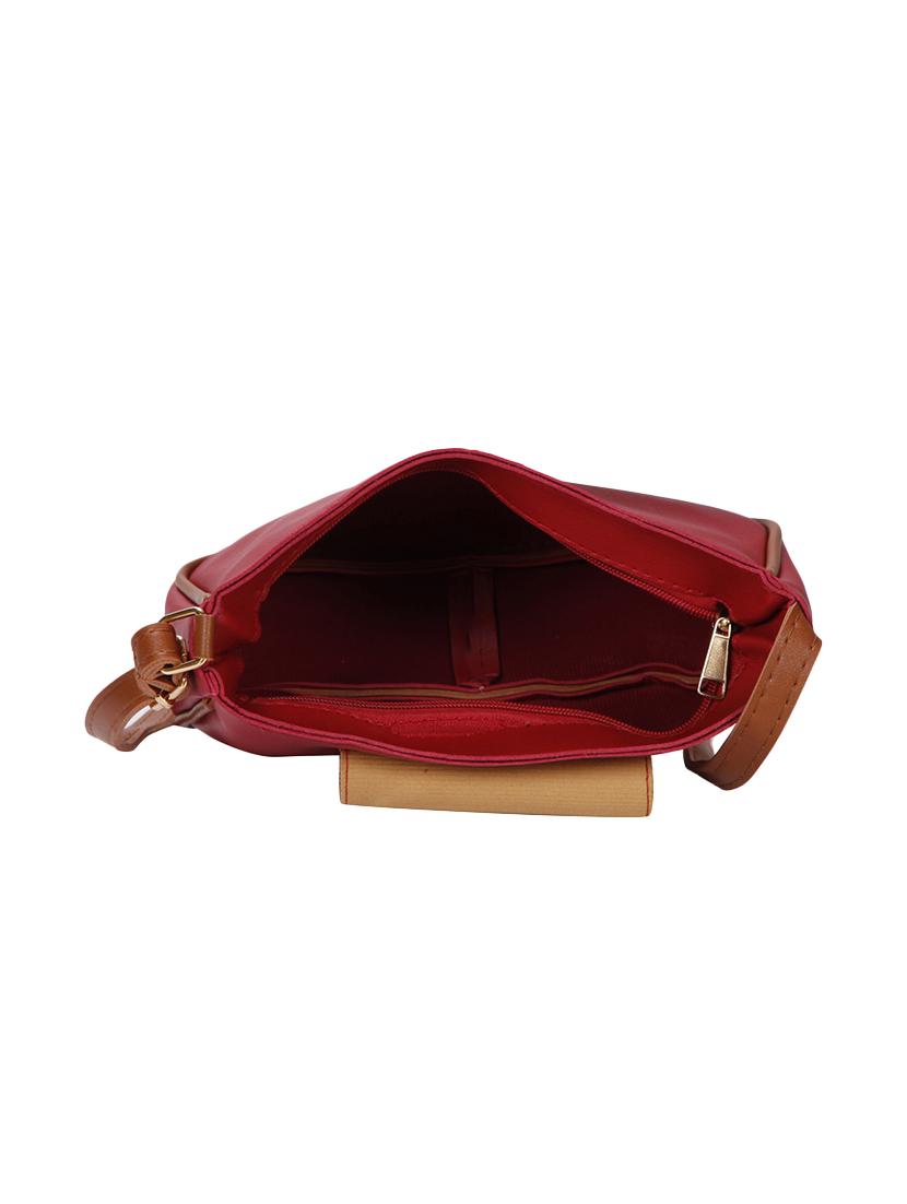 red leatherette (pu) regular sling bag - 16902208 - Zoom Image - 3