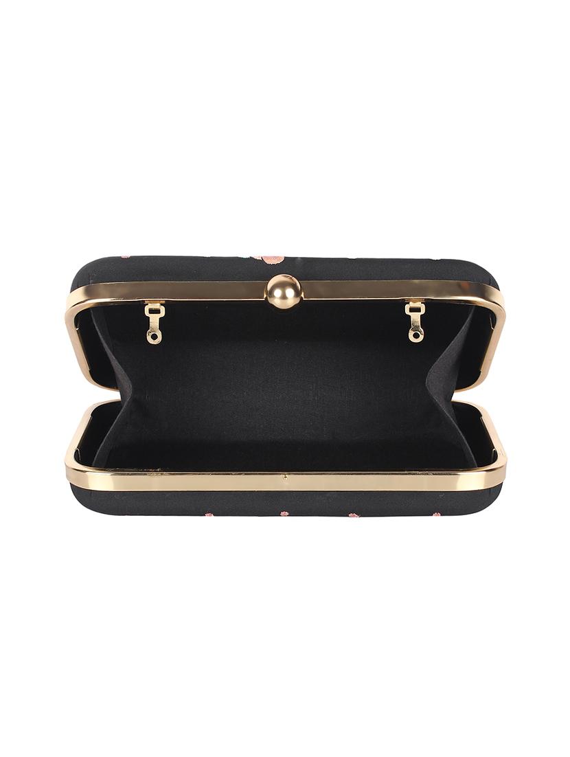 black silk ethnic clutch - 16902212 - Zoom Image - 3