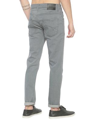 grey solid denim jeans - 16902335 - Standard Image - 3