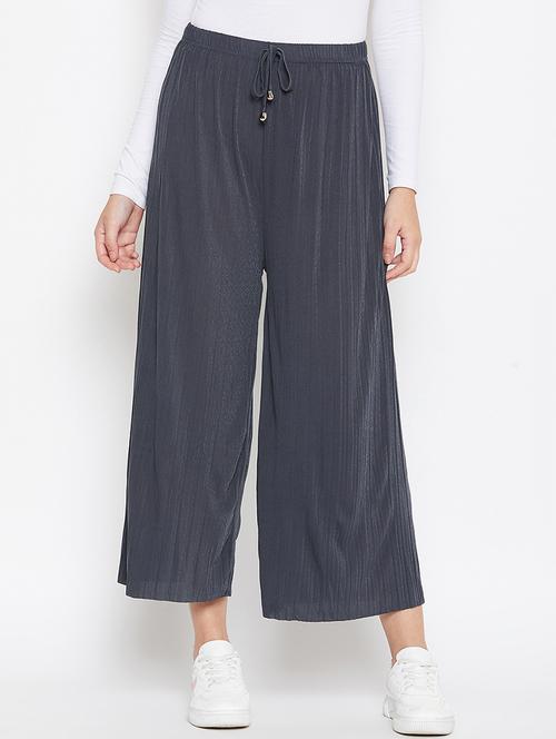 drawstring waist flared palazzo - 16906969 - Standard Image - 1