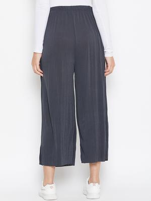 drawstring waist flared palazzo - 16906969 - Standard Image - 3