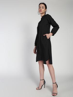 concealed placket shirt dress - 16911298 - Standard Image - 3