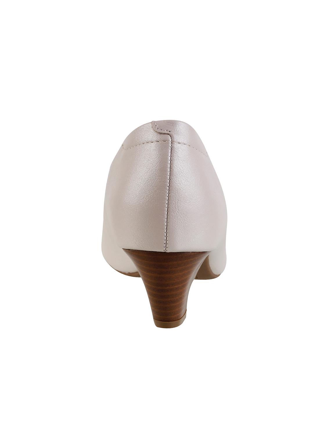 beige leatherette slip on pumps - 16911842 - Zoom Image - 3