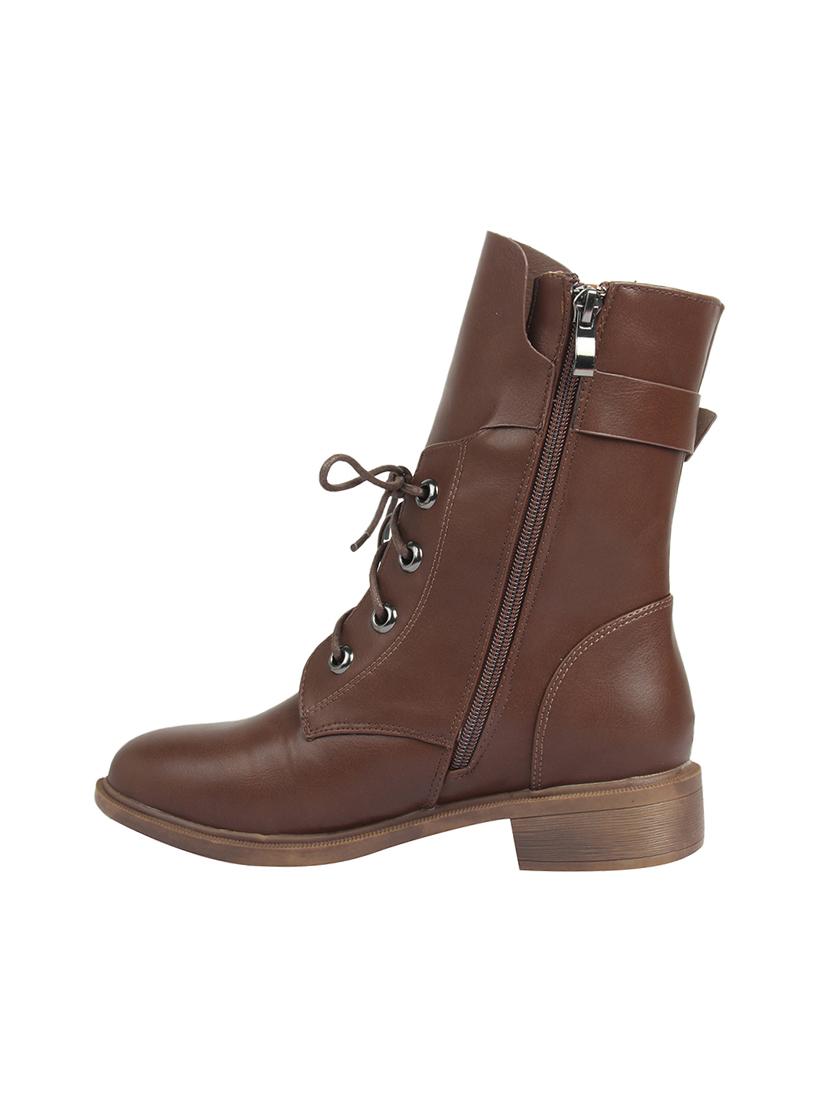 brown ankle lace up boots - 16918104 - Zoom Image - 3