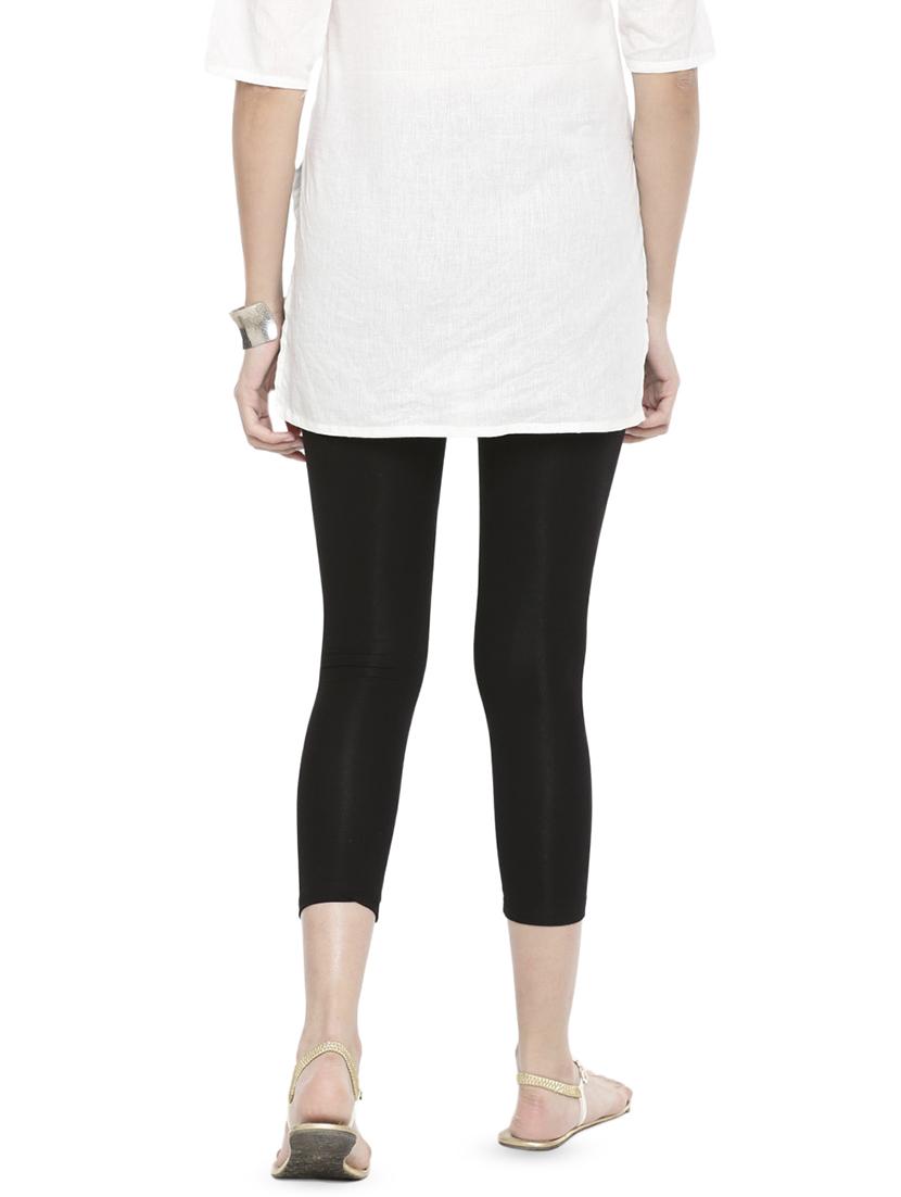 black viscose capri leggings capris - 16918278 - Zoom Image - 3