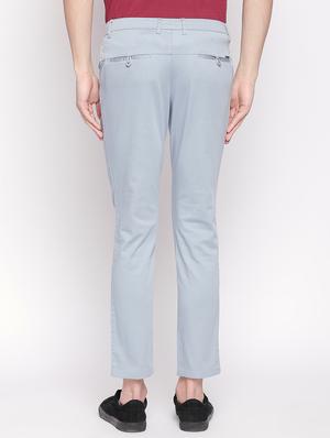 light blue solid chinos - 16920601 - Standard Image - 3