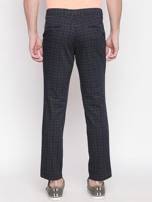navy blue checkered chinos - 16920605 - Standard Image - 3