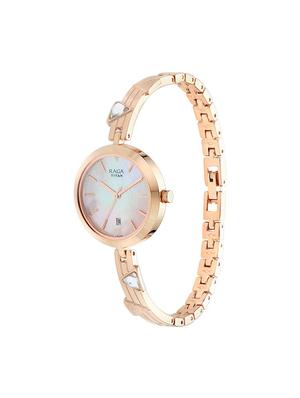 titan viva analog pink dial women's watch-2606wm04 - 16921001 - Standard Image - 3