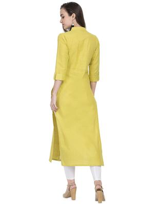 solid straight kurta - 16923474 - Standard Image - 3