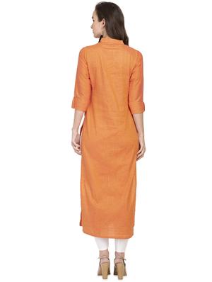 solid straight kurta - 16923475 - Standard Image - 3