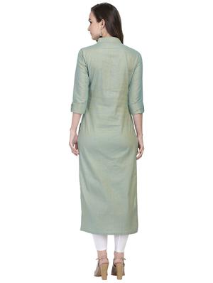 solid straight kurta - 16923476 - Standard Image - 3