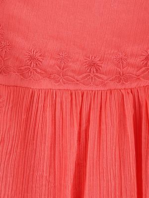 pink polyester frock - 16925095 - Standard Image - 3