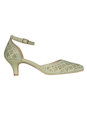 gold ankle strap sandals - 16925873 - Standard Image - 3