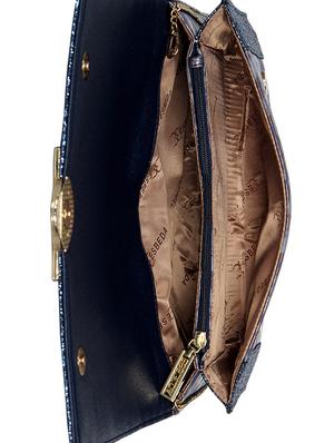 blue leatherette (pu) envelope clutch - 16928443 - Standard Image - 3