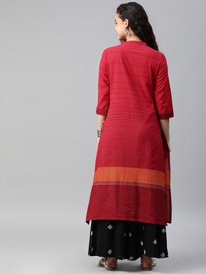 kaantha work a-line kurta - 16931120 - Standard Image - 3