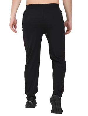 black solid full length track pant - 16933213 - Standard Image - 3