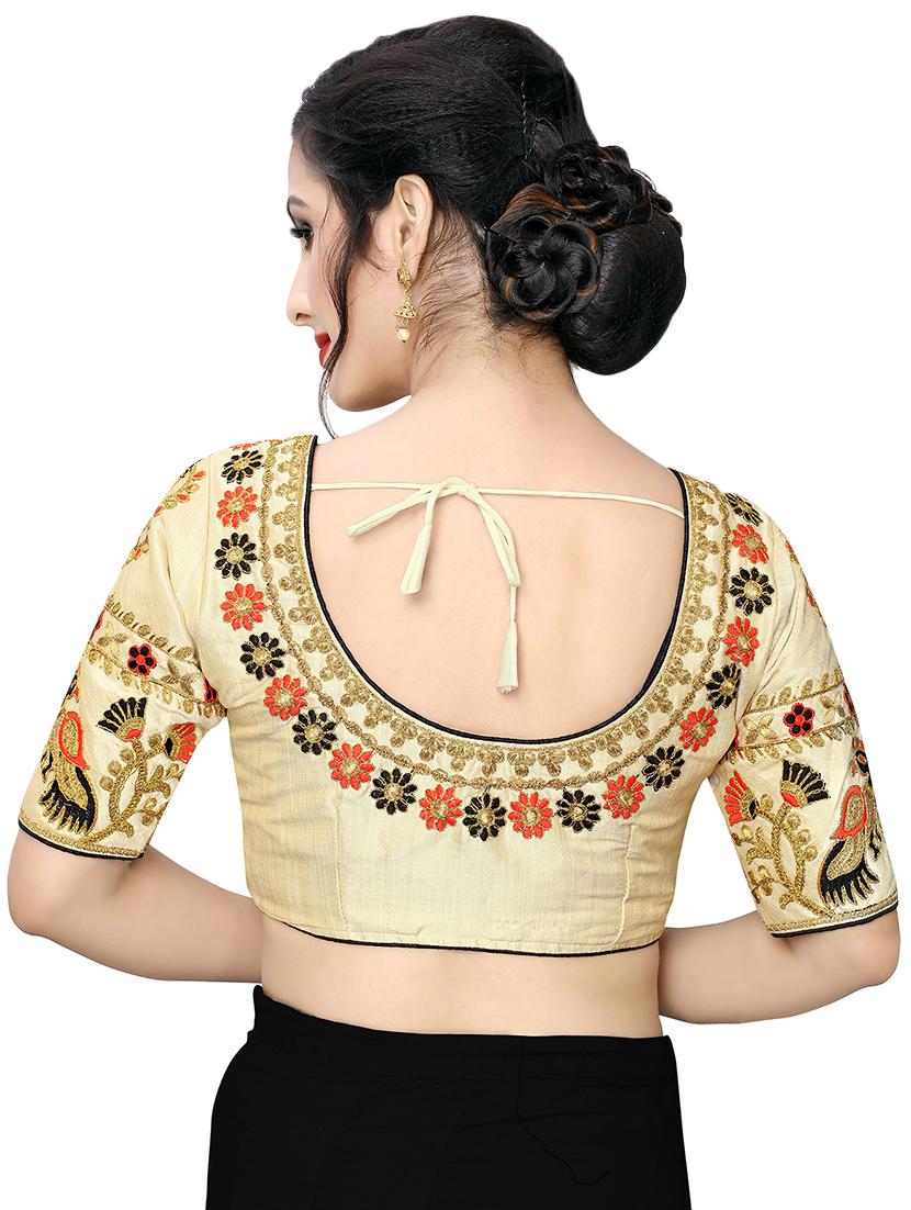 back detail embroidered blouse - 16933917 - Zoom Image - 3
