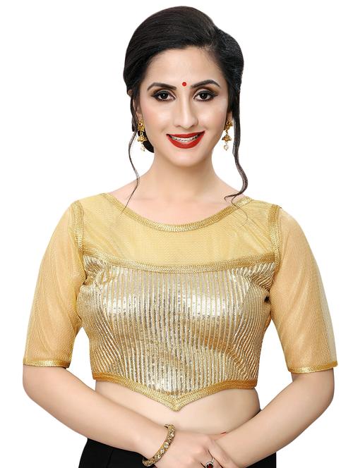 net yoke embroidered blouse - 16933950 - Very Small Image - 1
