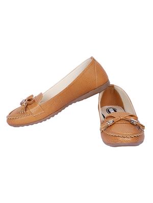 tan slip on ballerinas - 16934856 - Standard Image - 3