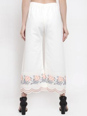 mid rise embroidered palazzo - 16935515 - Standard Image - 3