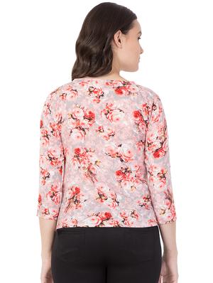 round neck floral top - 16935516 - Standard Image - 3