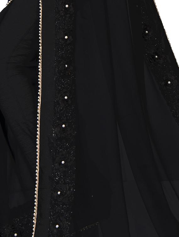 solid bordered saree with blouse - 16936042 - Zoom Image - 3
