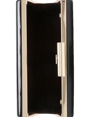 black leatherette (pu) box clutch - 16938761 - Standard Image - 3