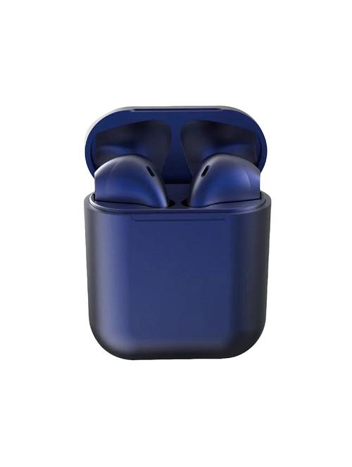 blue wireless earphone with portable charging case supporting all smart phones - 16938966 - Very Small Image - 1