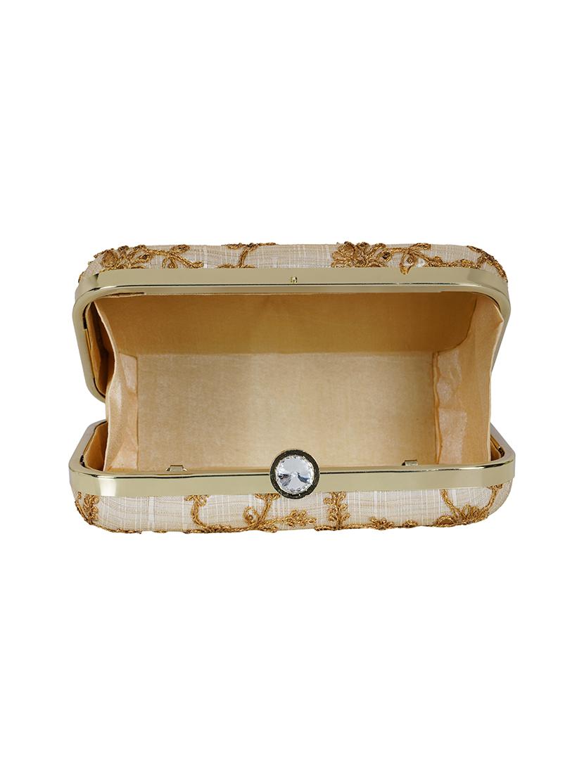 white faux silk box clutch - 16939257 - Zoom Image - 3