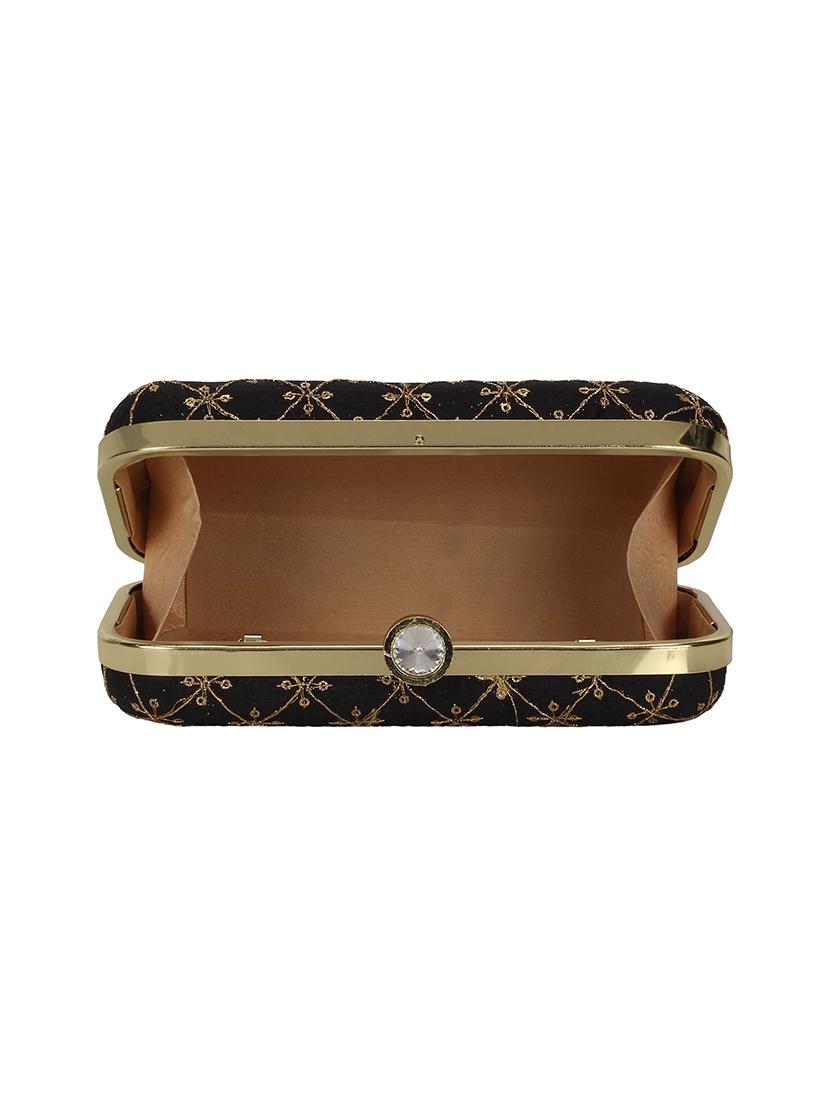 black faux silk box clutch - 16939268 - Zoom Image - 3