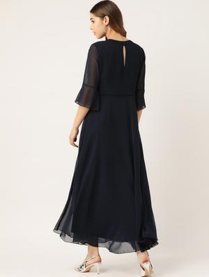 embroidered panel maxi dress - 16940200 - Standard Image - 3