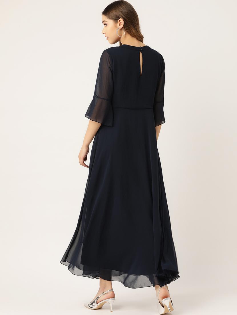 embroidered panel maxi dress - 16940200 - Zoom Image - 3