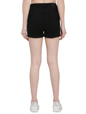 frayed hem denim shorts - 16940614 - Standard Image - 3