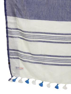 solid handloom saree with blouse - 16940680 - Standard Image - 3
