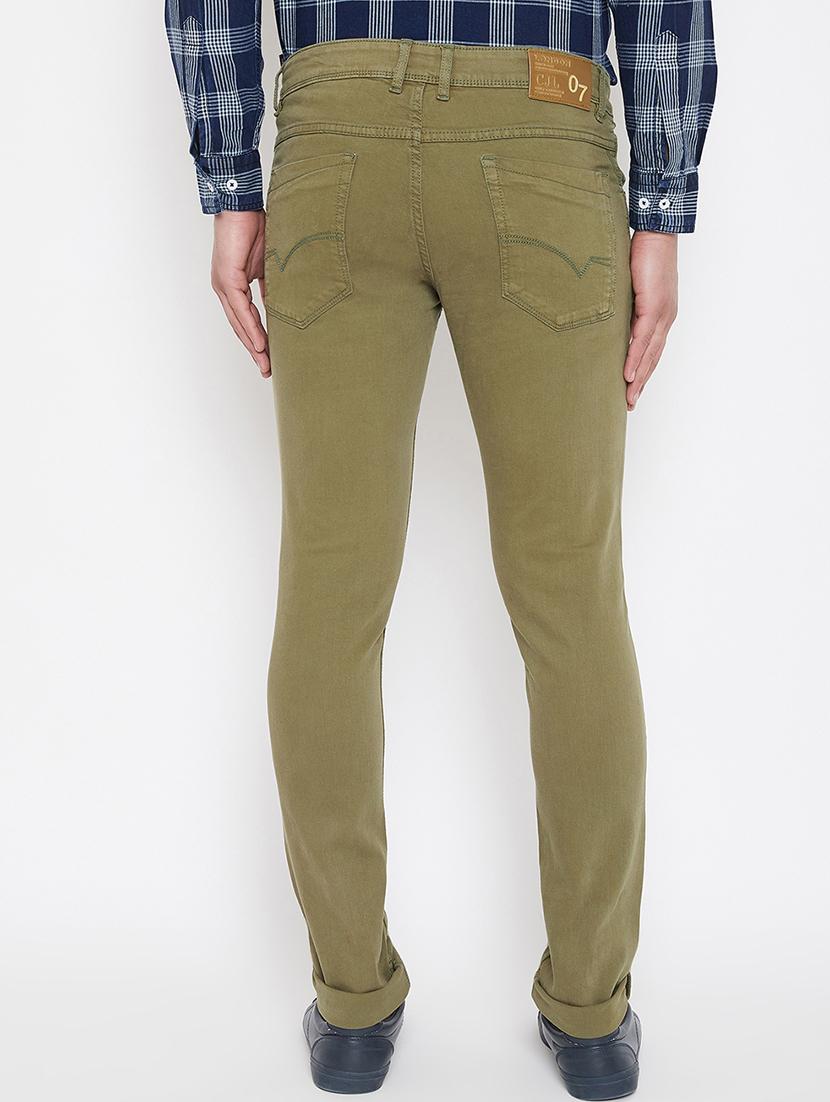 green plain denim jeans - 16941116 - Zoom Image - 3