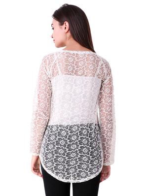 floral laced long top - 16943982 - Standard Image - 3