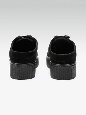 black leatherette slip on casual shoes - 16945881 - Standard Image - 3