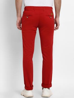 red solid chinos - 16946083 - Standard Image - 3