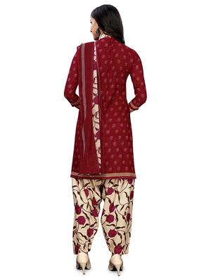 printed patiyala unstitched suit - 16946915 - Standard Image - 3