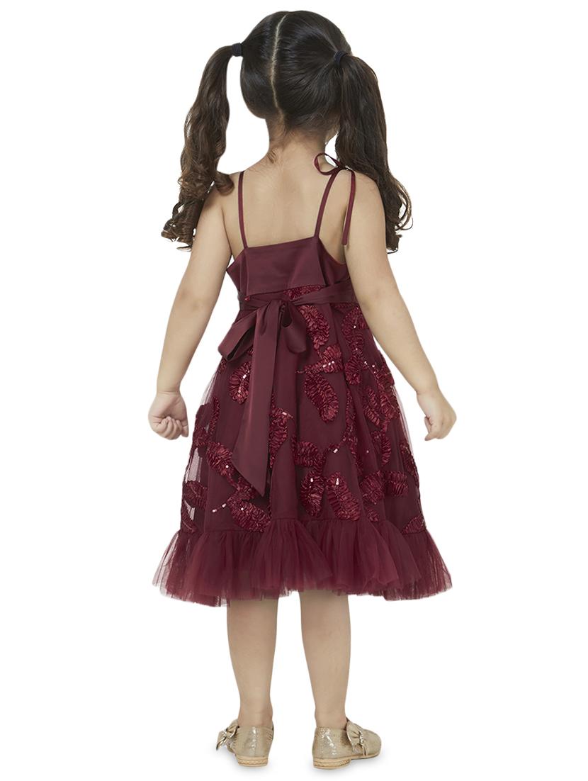 red polyester frock - 16947345 - Zoom Image - 3