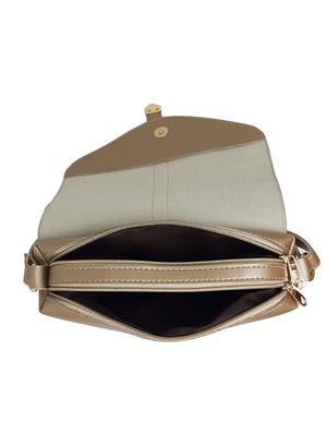 gold leatherette (pu) sling bag - 16949589 - Standard Image - 3