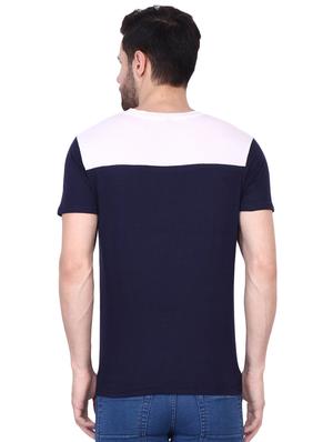navy blue printed cut & sew t-shirt - 16949687 - Standard Image - 3