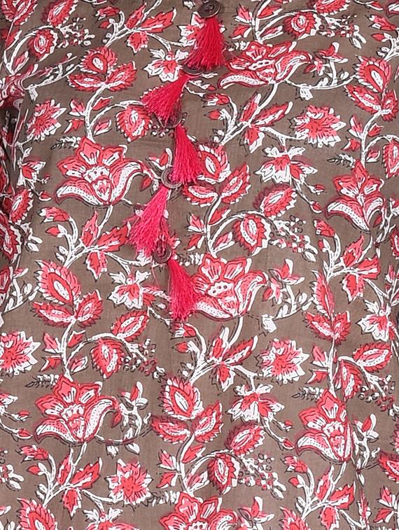 kalamkari straight kurta - 16950617 - Zoom Image - 3