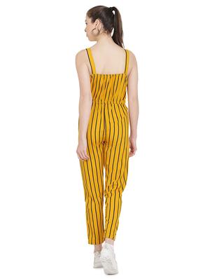 square striped full leg jumpsuit - 16951743 - Standard Image - 3