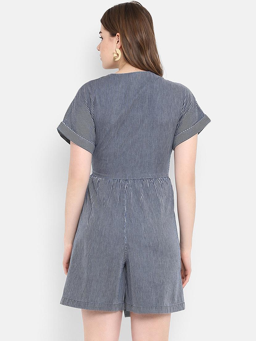 button closure striped romper - 16952701 - Zoom Image - 3