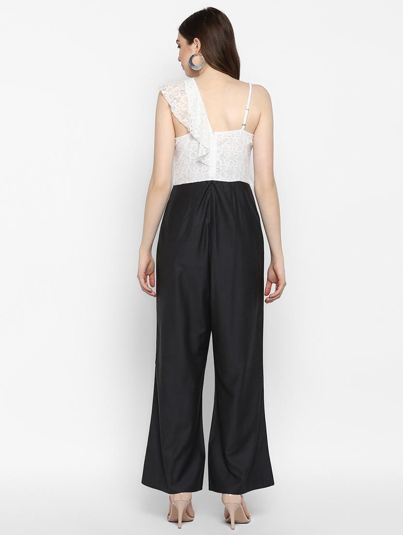 ruffle detail laced full leg jumpsuit - 16952703 - Zoom Image - 3